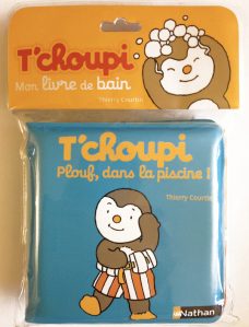 La chronique du livre « T’choupi mon livre de bain » illustré par Thierry Courtin