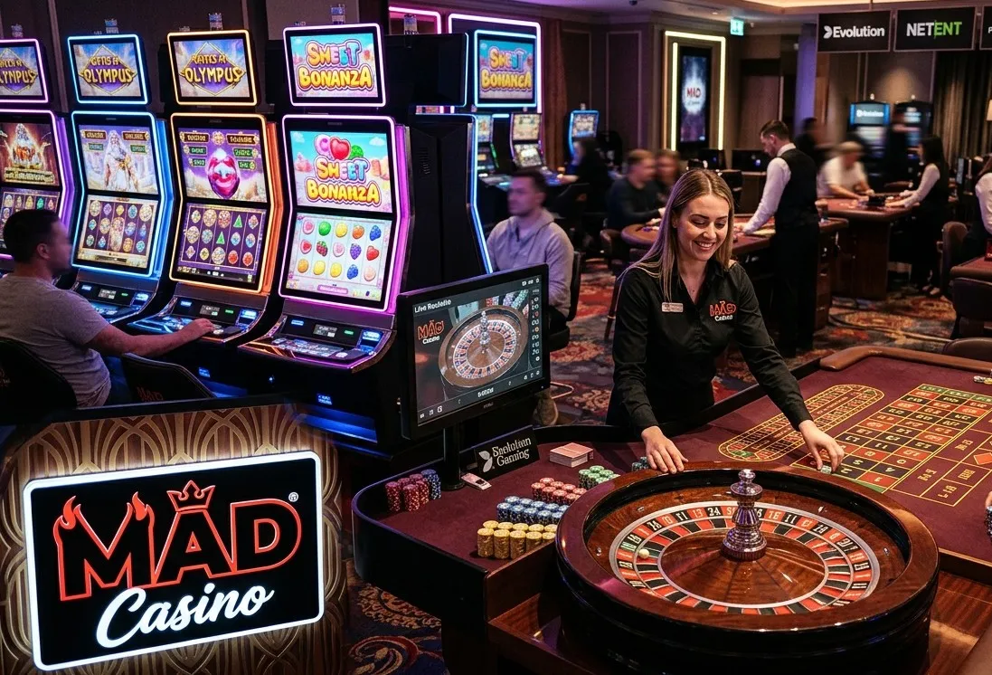 Jeux Mad casino : machines à sous, live casino et fournisseurs