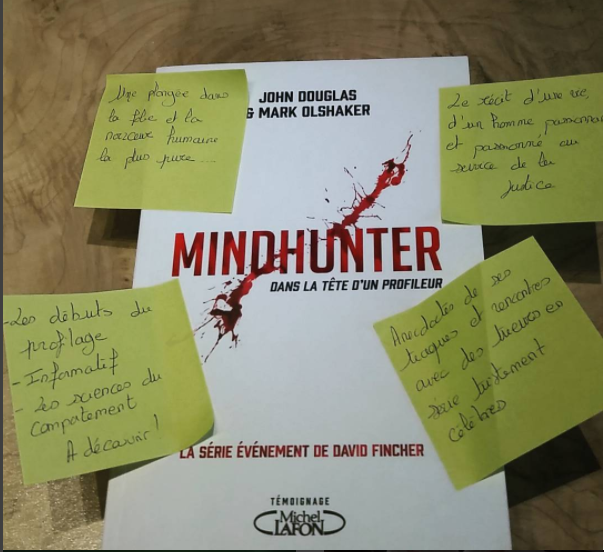 Avis post-it pour le roman » Mindhunter » de de John Douglas & Mark Olshaker